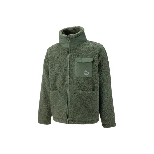 PUMA Зеленая унисекс бархатная куртка