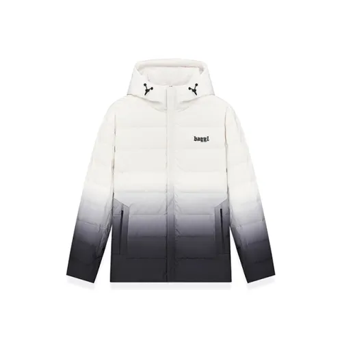 BAGGL Letter С капюшоном Утолщенный пуховик Унисекс Темно-серый