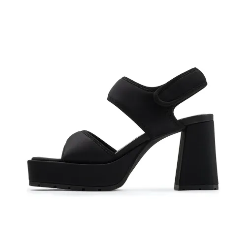 GG CC Грубый каблук One Ремень Сандалии 9,5 см Женские