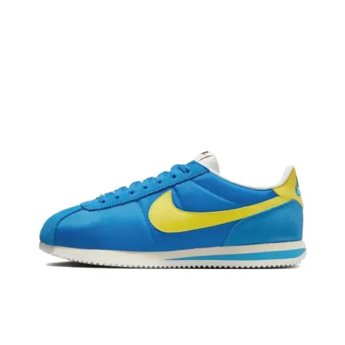 nike Cortez Slip-resistant Abrasion-resistant Low Top Casual Running Shoes Men's Blue nike Cortez Slip-resistant Abrasion-resistant Низкий Топ Повседневные Беговые Кроссовки Мужские Синий
