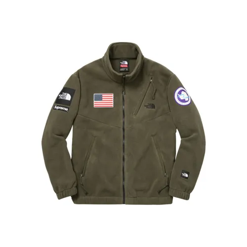 Supreme Velvet Feel Пальто Унисекс Оливково-зеленый