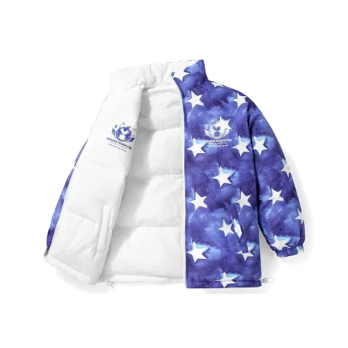 GENANX Белый Синий Унисекс Пуховики