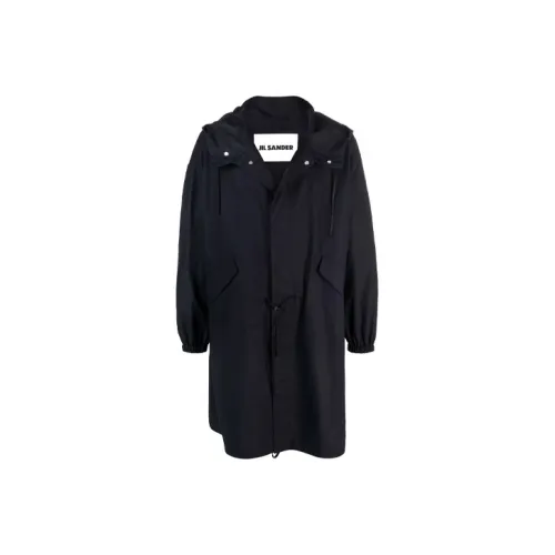 JIL SANDER Мужское черное пальто