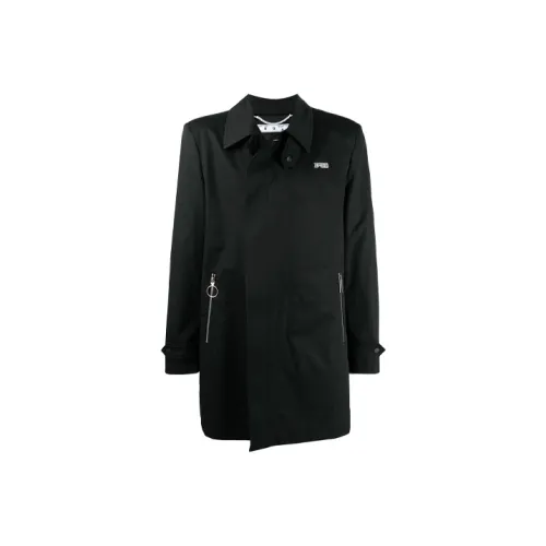 Off Белый SS21 Черный Мужской Пальто