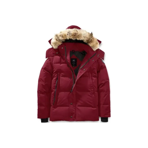 Canada Goose Wyndham Series Down Jacket Parka Coat Men's Burgundy