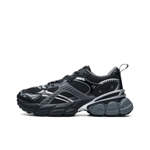 KAPPA Тапочки Low Top Черный/Обсидиановый Серый/Серебряный Унисекс