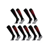 Носки для футбола, длинные голенища, черные, упаковка из 5 пар