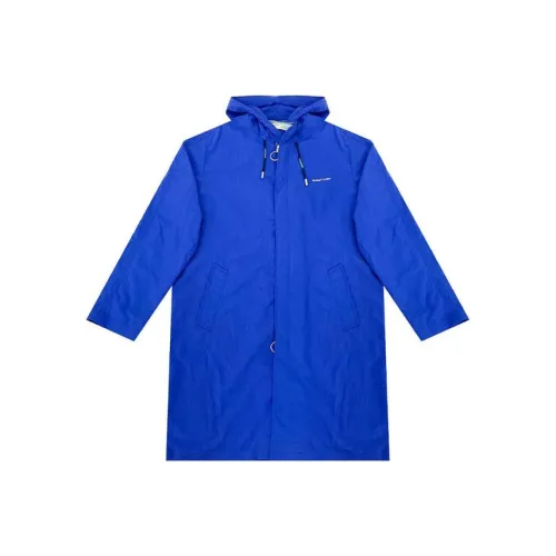 Off Белый Синий Мужское Пальто