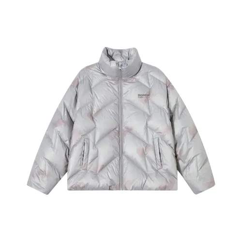 F426 Металлический серый Унисекс Пуховики