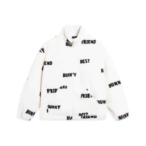 LINING Сливочный Жаккард Полный принт Унисекс Бархатные куртки