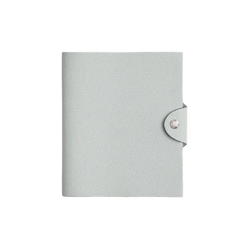 HERMES Ulysse Коровья кожа Togo Сумка для хранения Маленькая Женская Платиновый серый