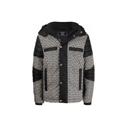 BALMAIN Черный Мужской Пуховик