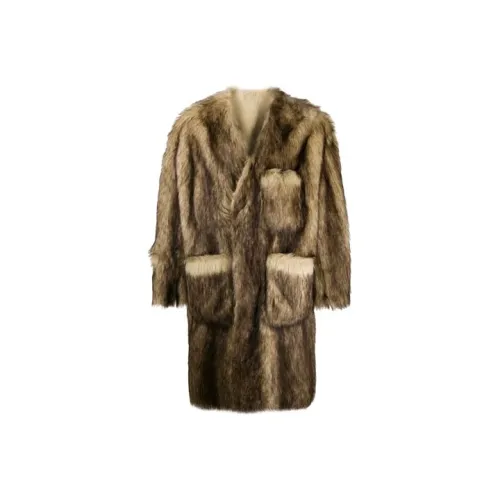 RAF SIMONS Коричневое мужское пальто