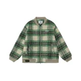 Бежевый, зеленый, клетка (утеплённый)