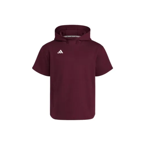 Adidas Nwv Short-Sleeved Hoodie Gender Neutral Hoodie Unisex Red Адидас Nwv Короткий рукав худи Gender Neutral худи унисекс красный