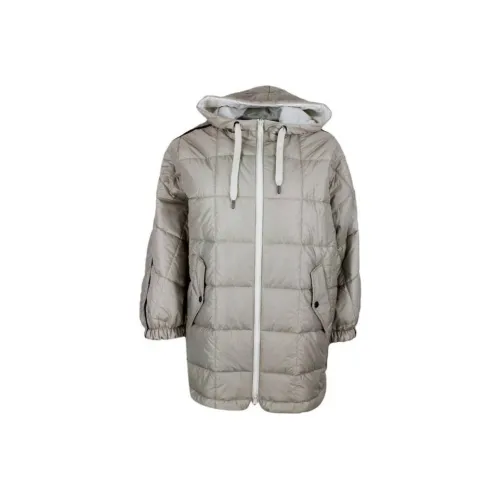 Brunello Cucinelli Светло-янтарные Женские Пуховики