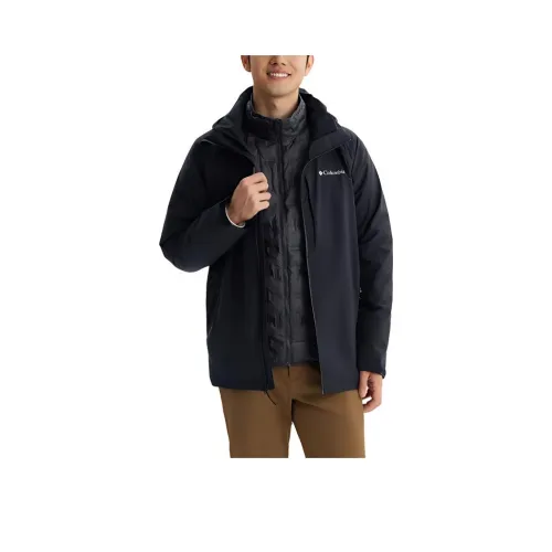 Columbia совместный бренд Водонепроницаемый Термический И Ветрозащитный Ветровка Мужской Черный