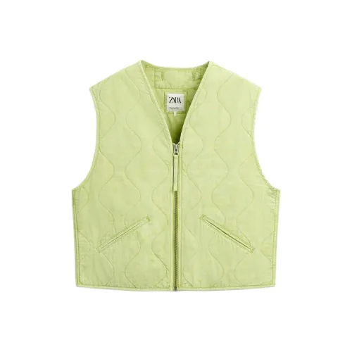 ZARA Лимонно-желтые Мужские Жилеты