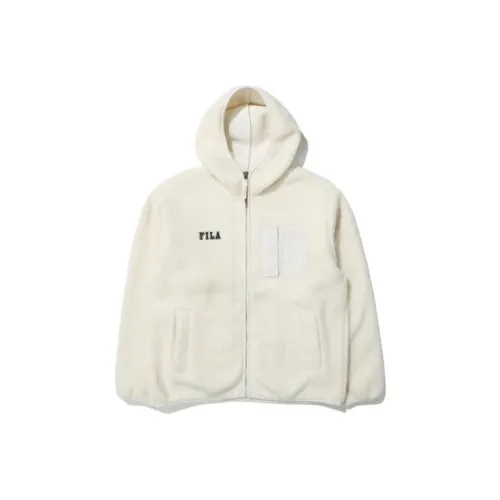 FILA Экрю Унисекс Бархатные куртки