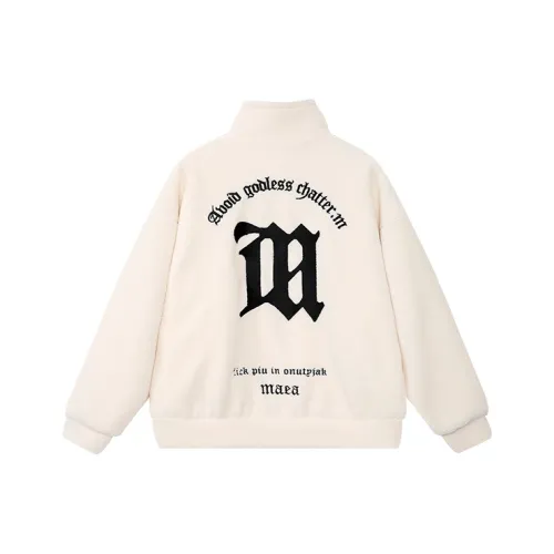 MAEA Буква Геометрический узор Воротник-стойка Свободный крой Пуховая куртка Унисекс