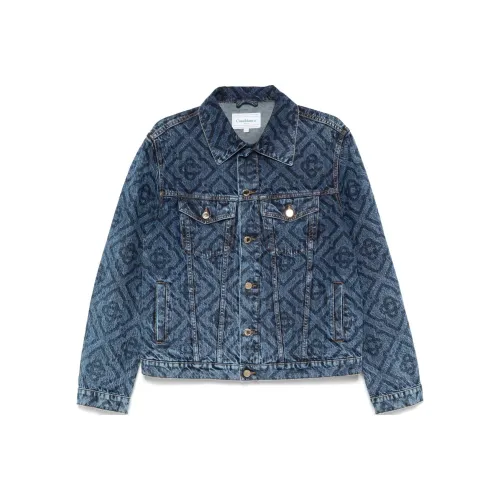 CASABLANCA FW24 Denim Jacket Men's Navy Blue