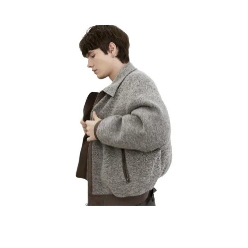 Dupu Contracted Куртки и Пальто Мужской Светло-Серый