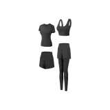 Black Set (Футболка + Бюстгальтер + Шорты + Брюки)