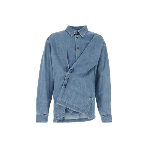 DRIES VAN NOTEN Синий Мужской Джинсовые куртки