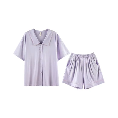 Q'NIANMA Пижамный комплект женский розовый фиолетовый