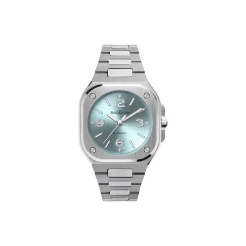 BELL ROSS Автоматический Механический Механизм Женские Часы 36 мм Синий Циферблат Корпус из Нержавеющей Стали Ремешок из Нержавеющей Стали