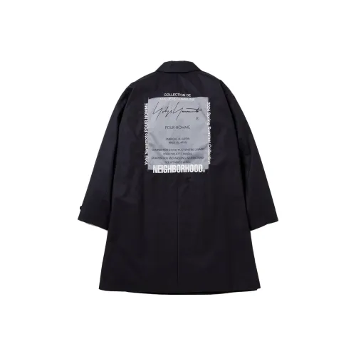 Yohji Yamamoto NEIGHBORHOOD Co Фирменное Черное Унисекс Пальто