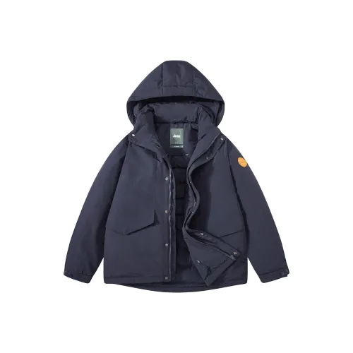 JEEP Темно-синяя унисекс пуховая куртка