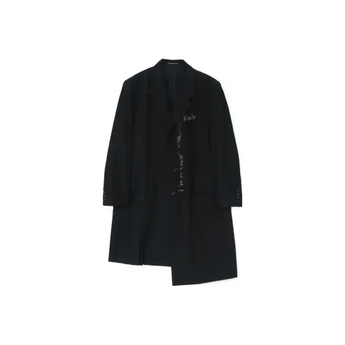 Yohji Yamamoto Черное Мужское Пальто