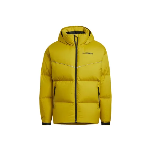 Adidas С наполнителем BAFFLE Goose Down Куртка Down Jacket Unisex Yellow