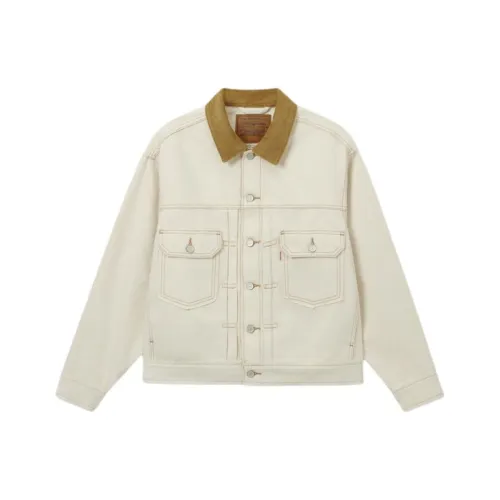 Levis Экрю Мужские Джинсовые Куртки