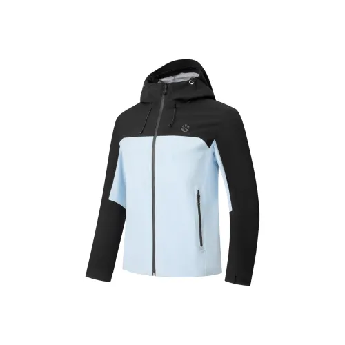 QIAODAN Mountain God Series Водонепроницаемый и Ветрозащитный Ветровка Мужской Черный Peptide Синий