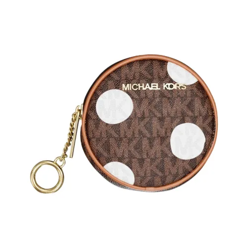 MICHAEL KORS Jet Set Travel Искусственная кожа Кошелек для монет Маленький Женский Кожа Коричневый и Белый