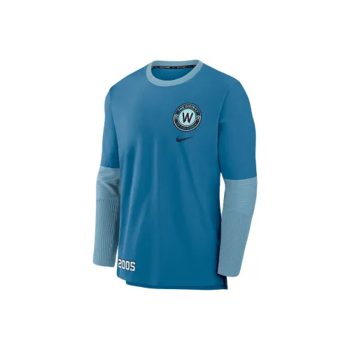 nike x MLB Dri FitWashington Nationals Аутентичная Коллекция Городской Connect Игрок Свитшот Мужской Синий