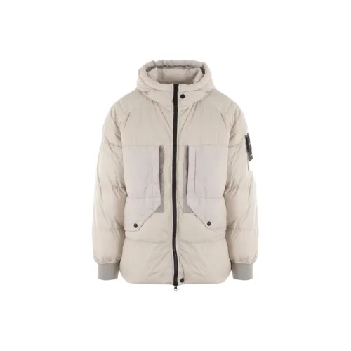 STONE ISLAND Пуховик Мужской Белый