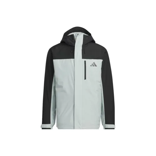 Adidas THREE IN One Куртки и Пальто Унисекс Текстура Серый