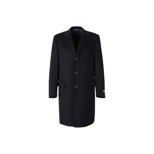 Canali Черное Мужское Пальто