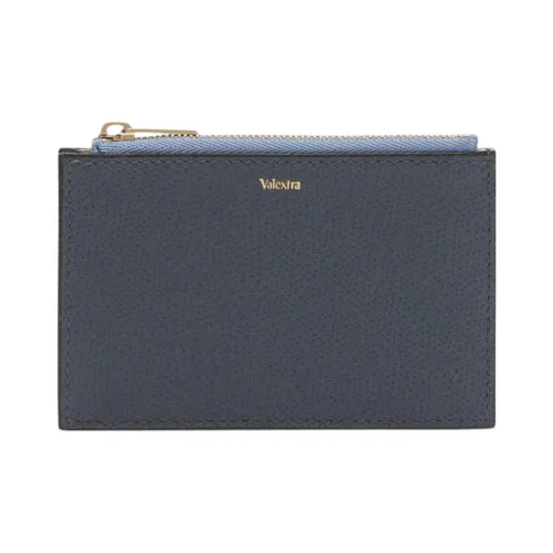 Valextra Кошелек из телячьей кожи держатель для карт мужской светло-синий темно-синий