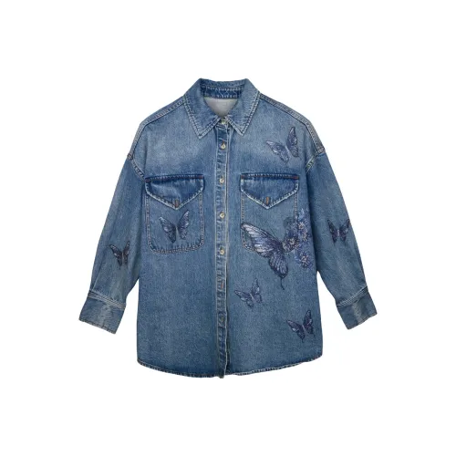 TCH Denim Jacket Unisex Denim Blue TCH Деним Куртка Унисекс Джинсовый Синий