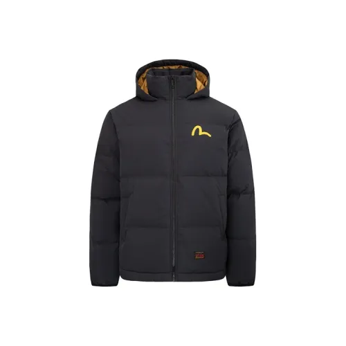EVISU Черный Мужской Пуховик