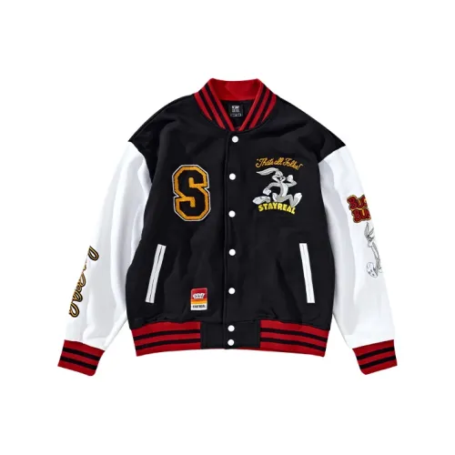STAYREAL x Looney Tunes Черный/Белый Унисекс Бейсбольные Джерси