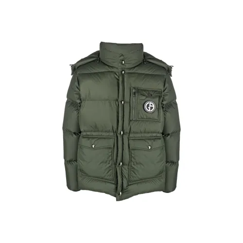 GIORGIO ARMANI Хаки Мужские пуховики