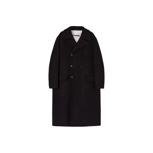 JIL SANDER Мужское черное пальто