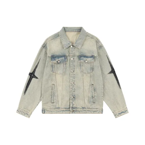 XINYINSU FW24 Denim Jacket Unisex Yellow Mud