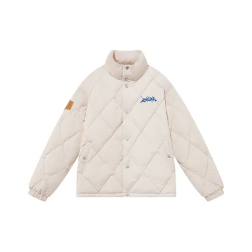 BEASTER Хлопковый пуховик унисекс бежевого цвета