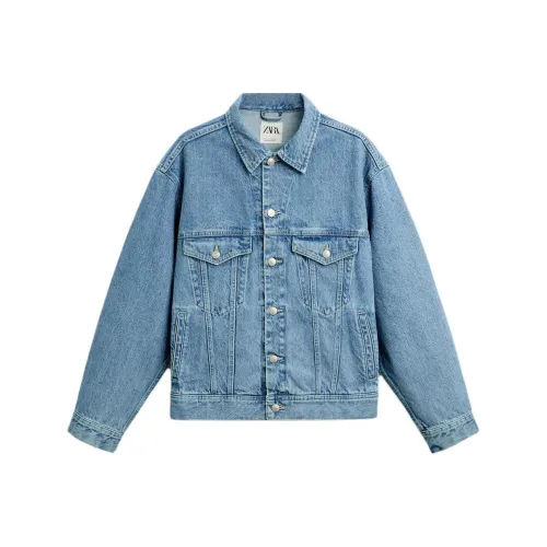 ZARA Светло-синие мужские джинсовые куртки